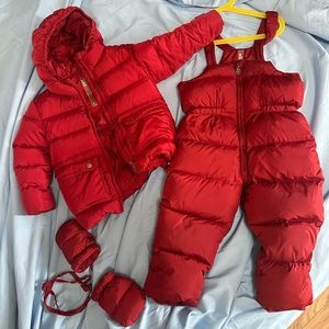 Add down 3T snowsuit red